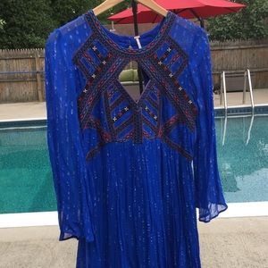 Free People, Royal Blue Dress, Size Small